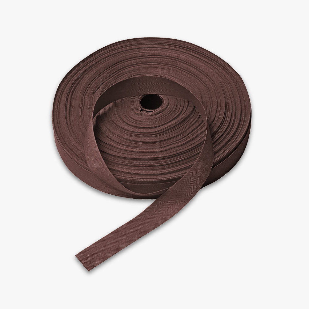 Twill Tape Polyester Chocolate 19 25mm - Ragland Fabrics