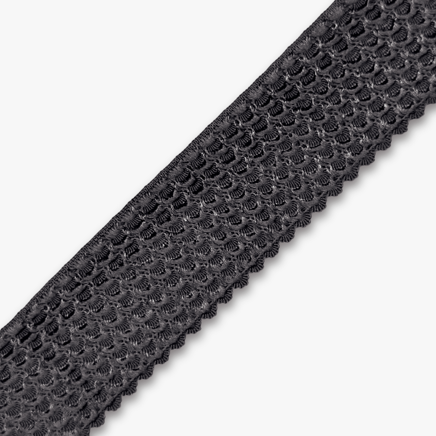 Crocodile Elastic 35mm Black - Ragland Fabrics