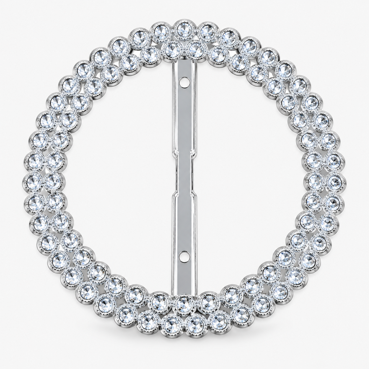 Buckle 8cm Plastic Silver Buckle 1pc - Discontinued