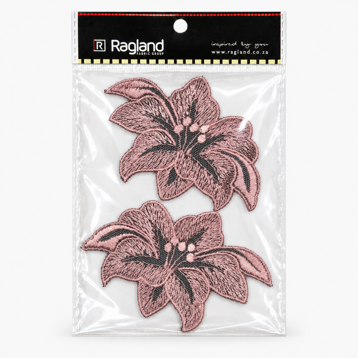 Motif Sew On Badge - Lilac Floral (2 PACK)
