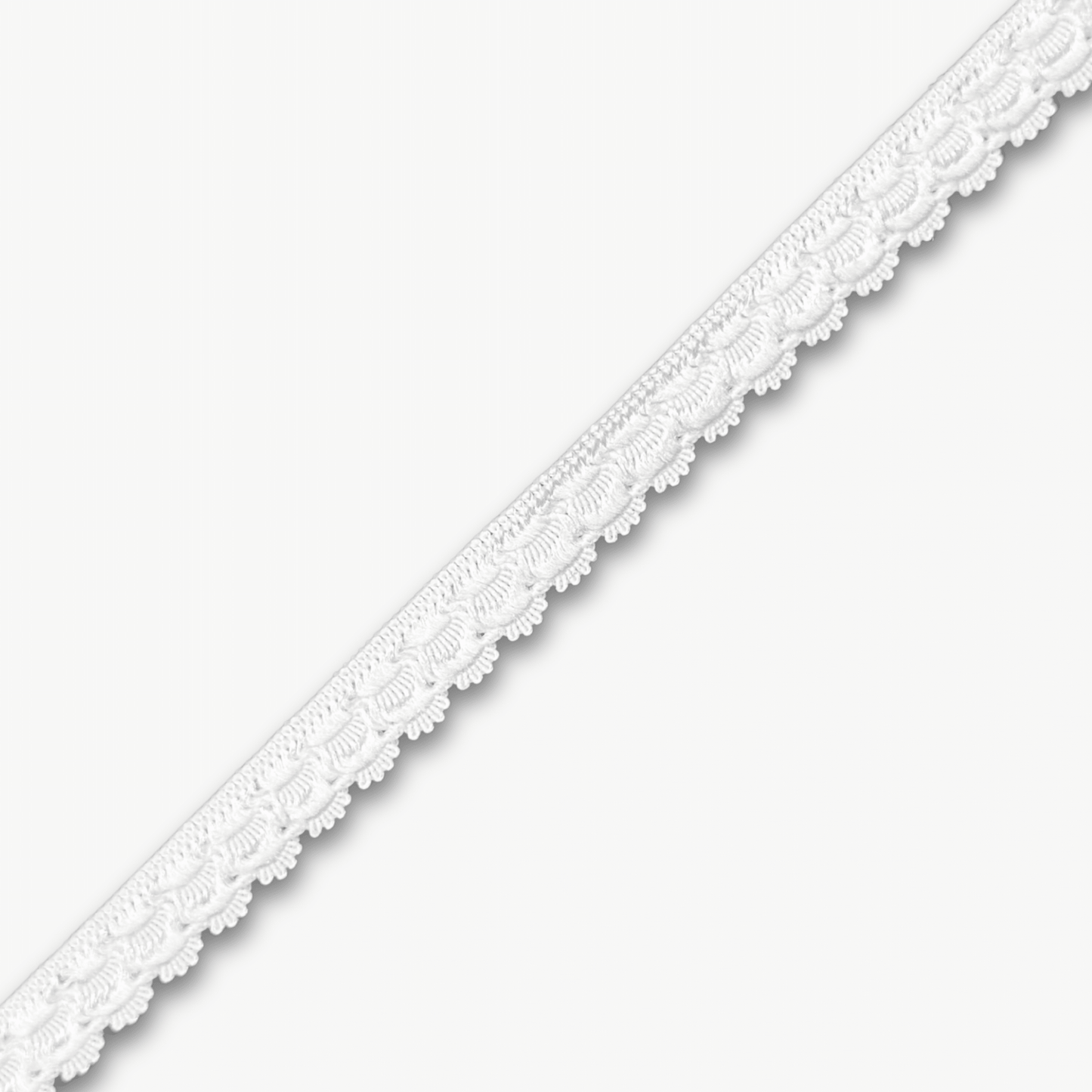 Crocodile Elastic 12mm White - Discontinued - Ragland Fabrics