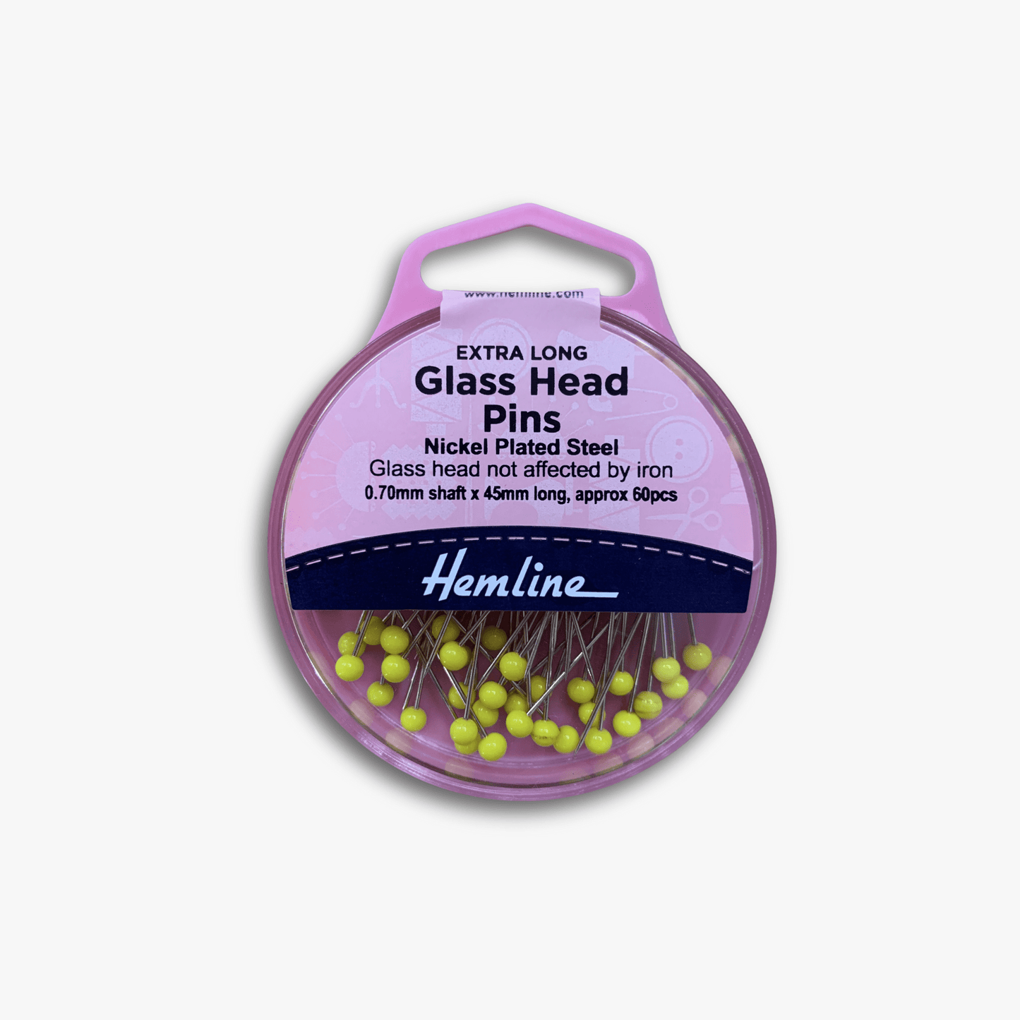 Glass Head Nickel Plated Quilting Pins - Ragland Fabrics