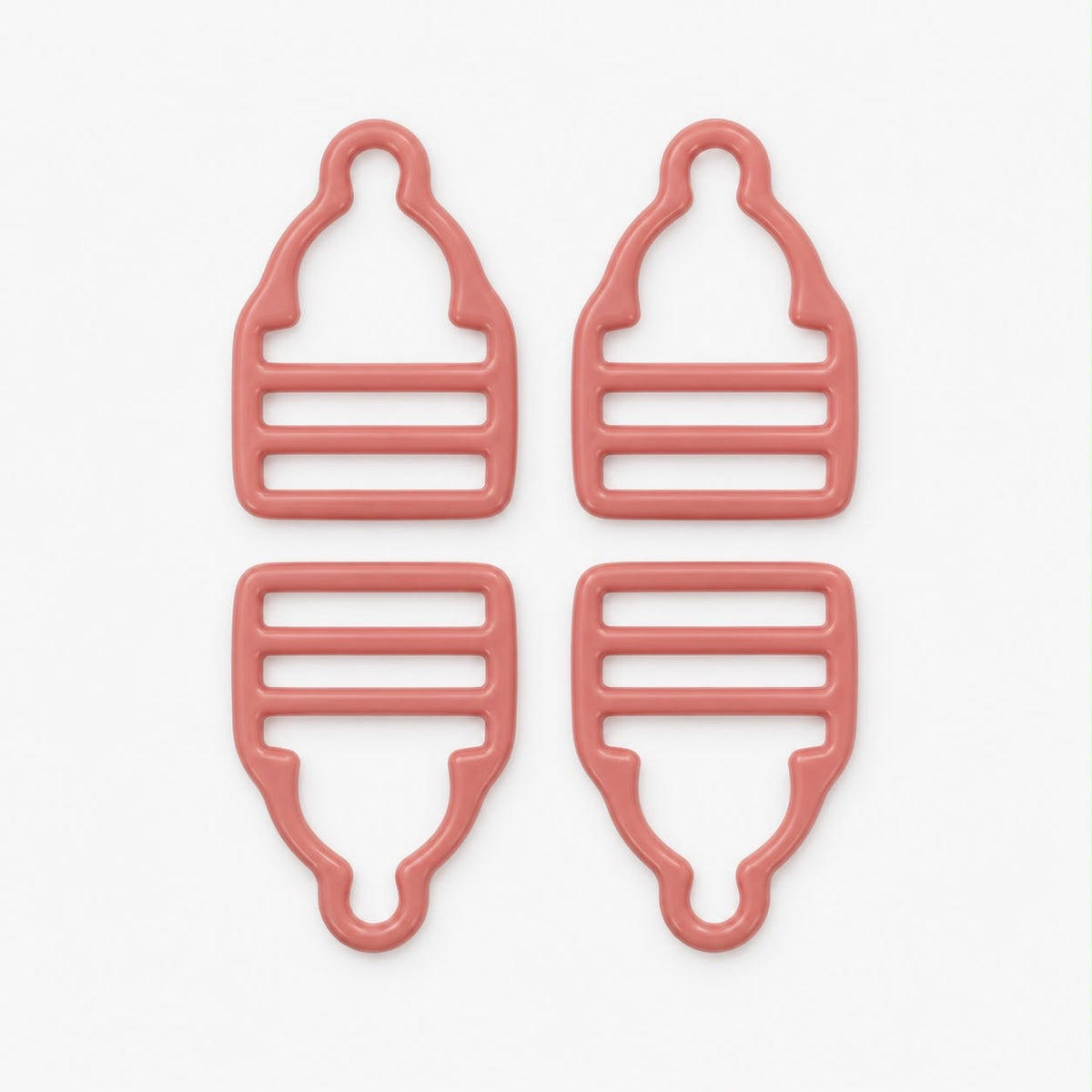 Dungaree Buckles 25mm Deep Pink Plastic