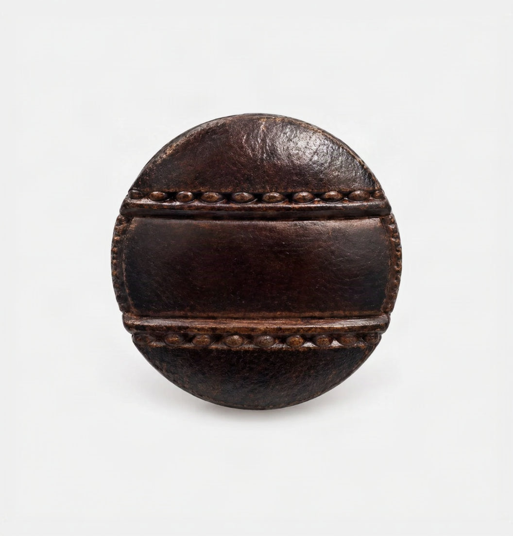 Button Rounded Leather-Look - 15mm
