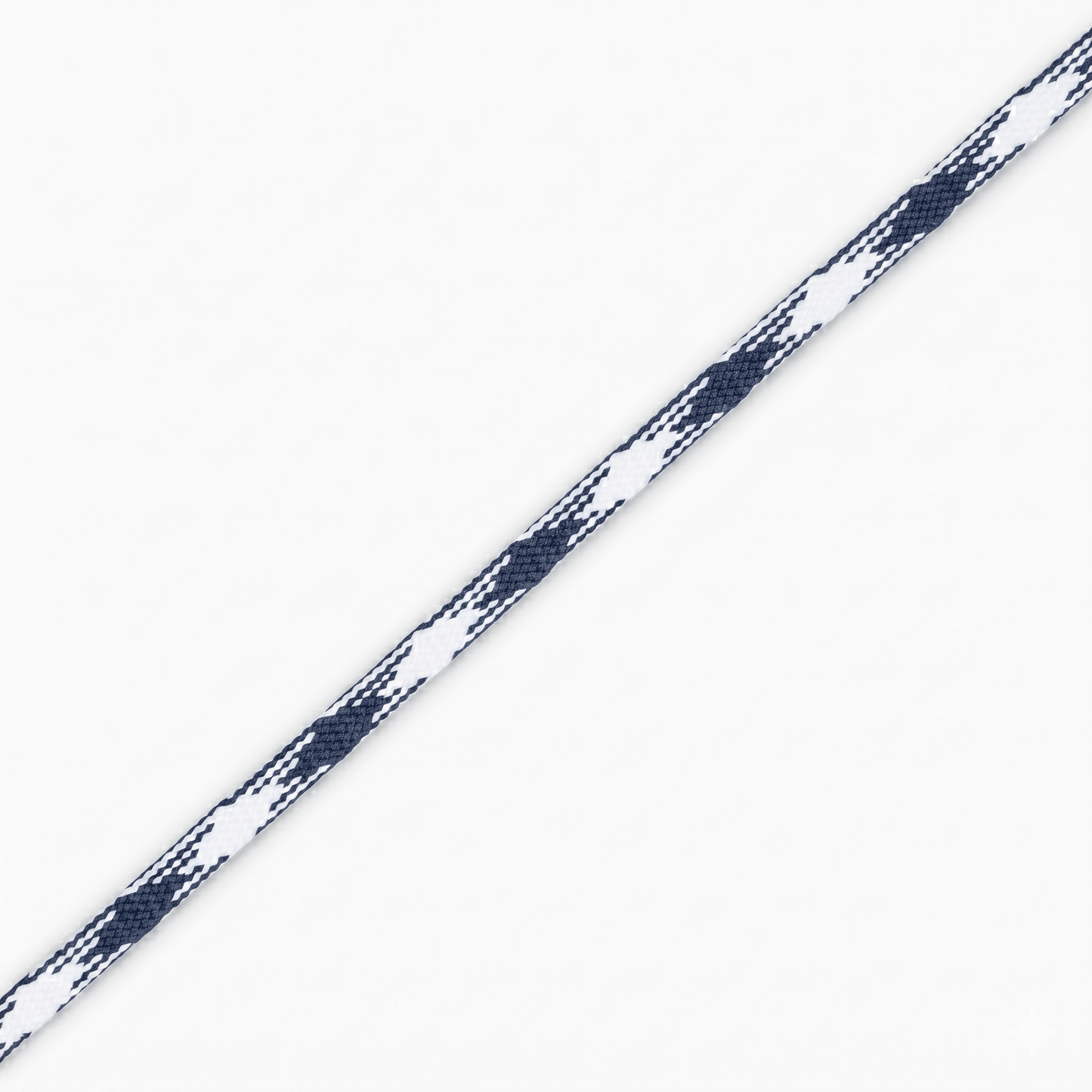 Shoe Lace 5mm Checkered Navy & White TBD - Ragland Fabrics
