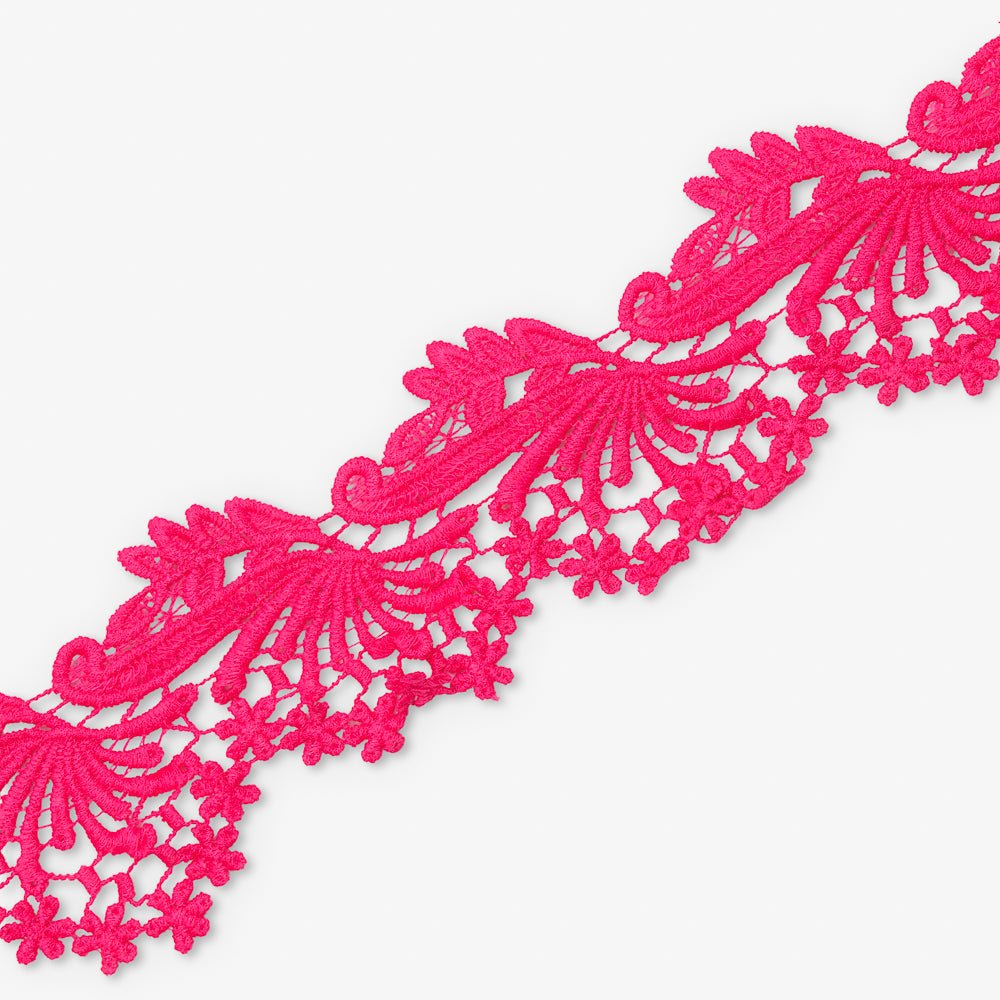 Lace Cotton Des.1 Cerise - Ragland Fabrics