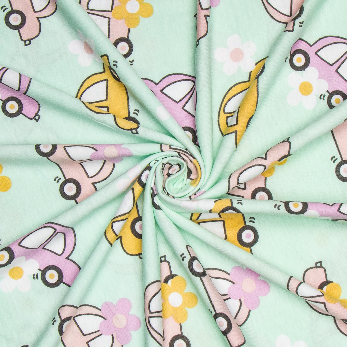 Cotton Knit Cars Print - Ragland Fabrics
