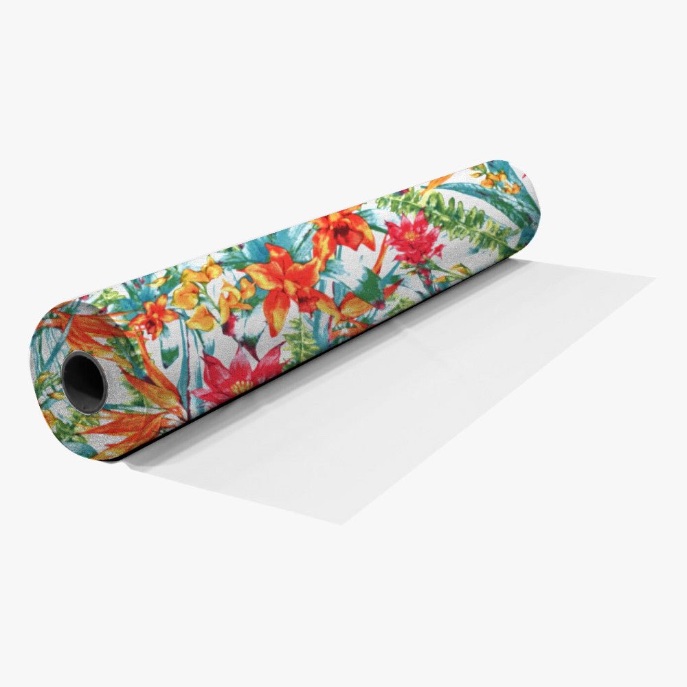 Printed Mini Matt Exotic Forest White - Ragland Fabrics