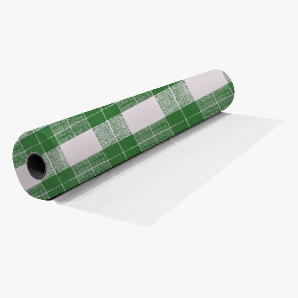 Printed PVC Table Cloth Green Check - Ragland Fabrics