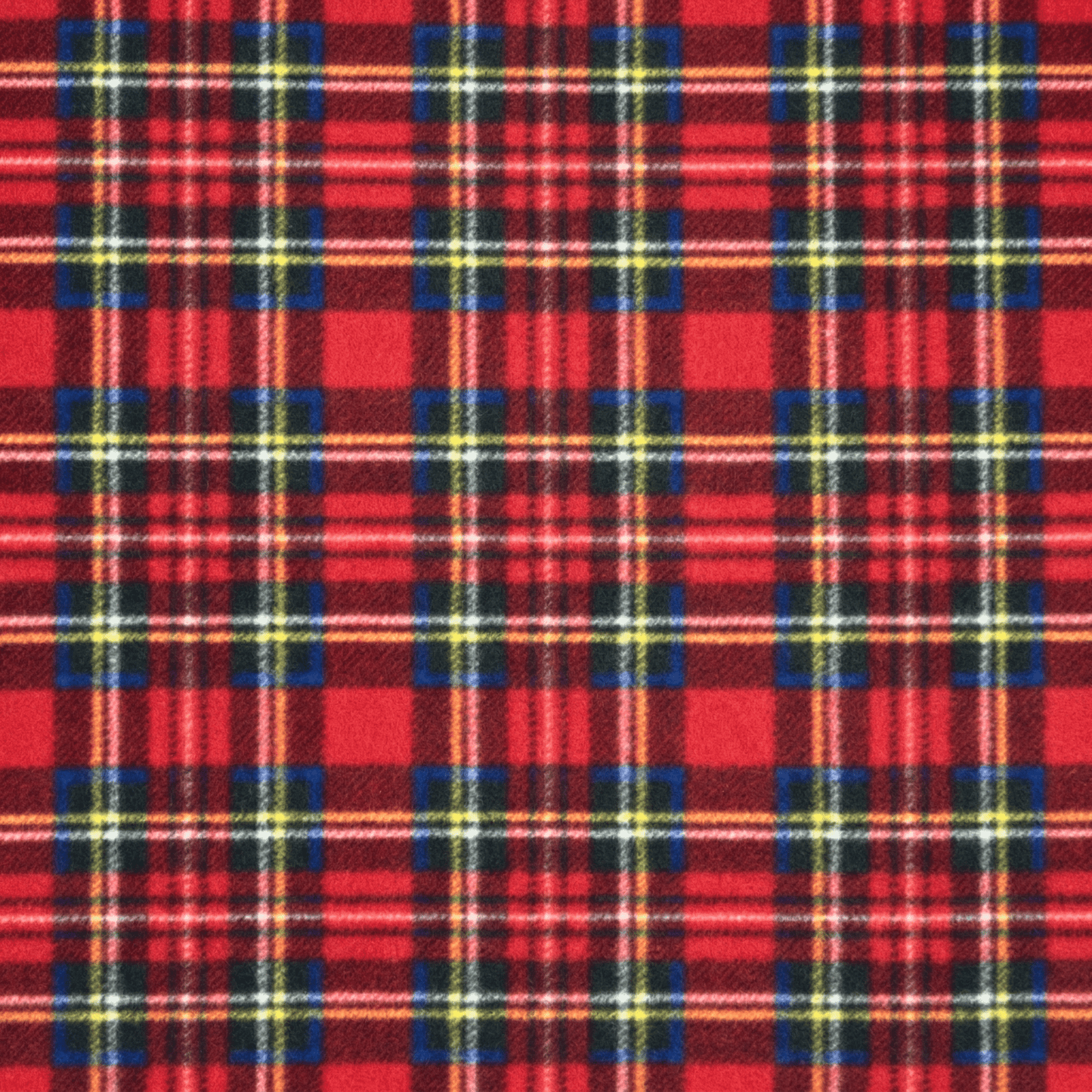 Printed Polar Fleece Tartan Red/Yellow - Ragland Fabrics