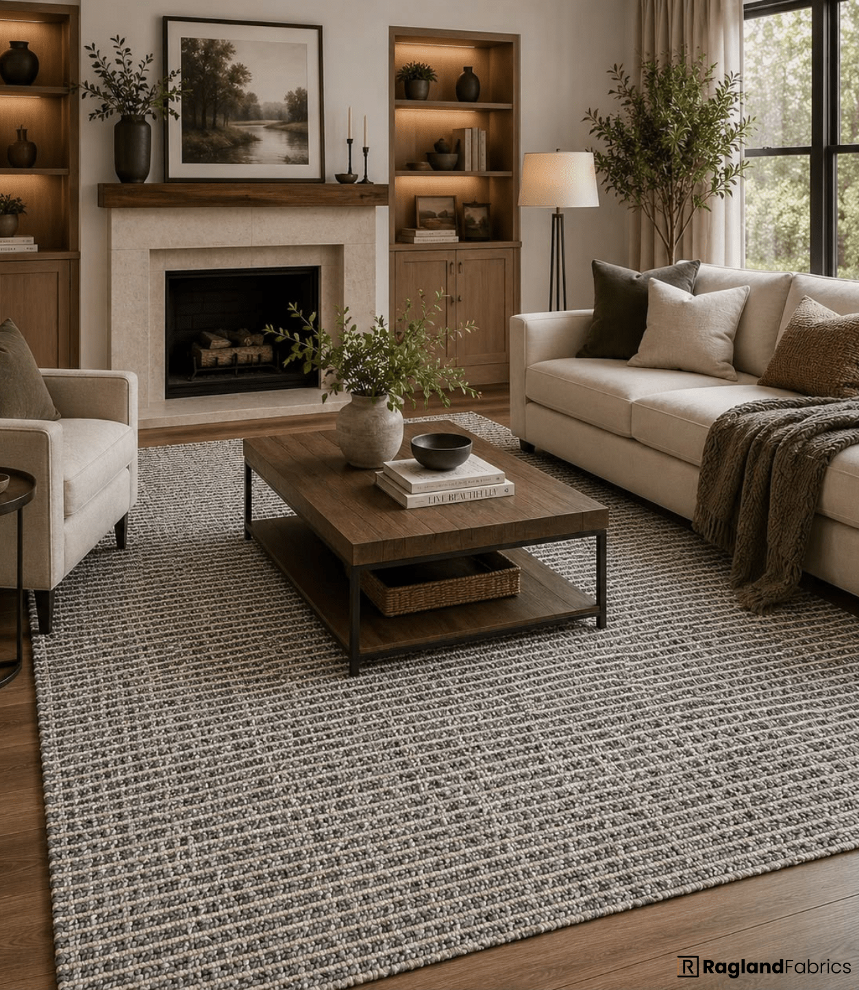 Rug 'Hunter' - Fresh Moss - Ragland Fabrics