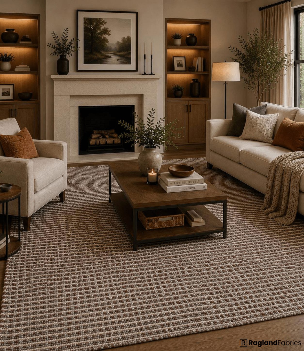 Rug 'Hunter' - Terracotta - Ragland Fabrics