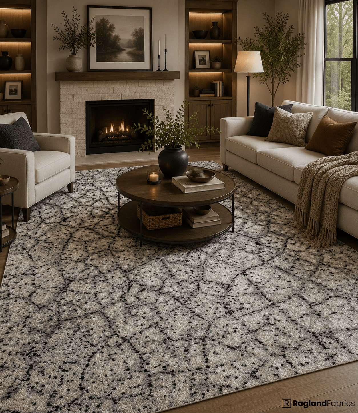 Rug 'Lynx' - Gunpowder - Ragland Fabrics