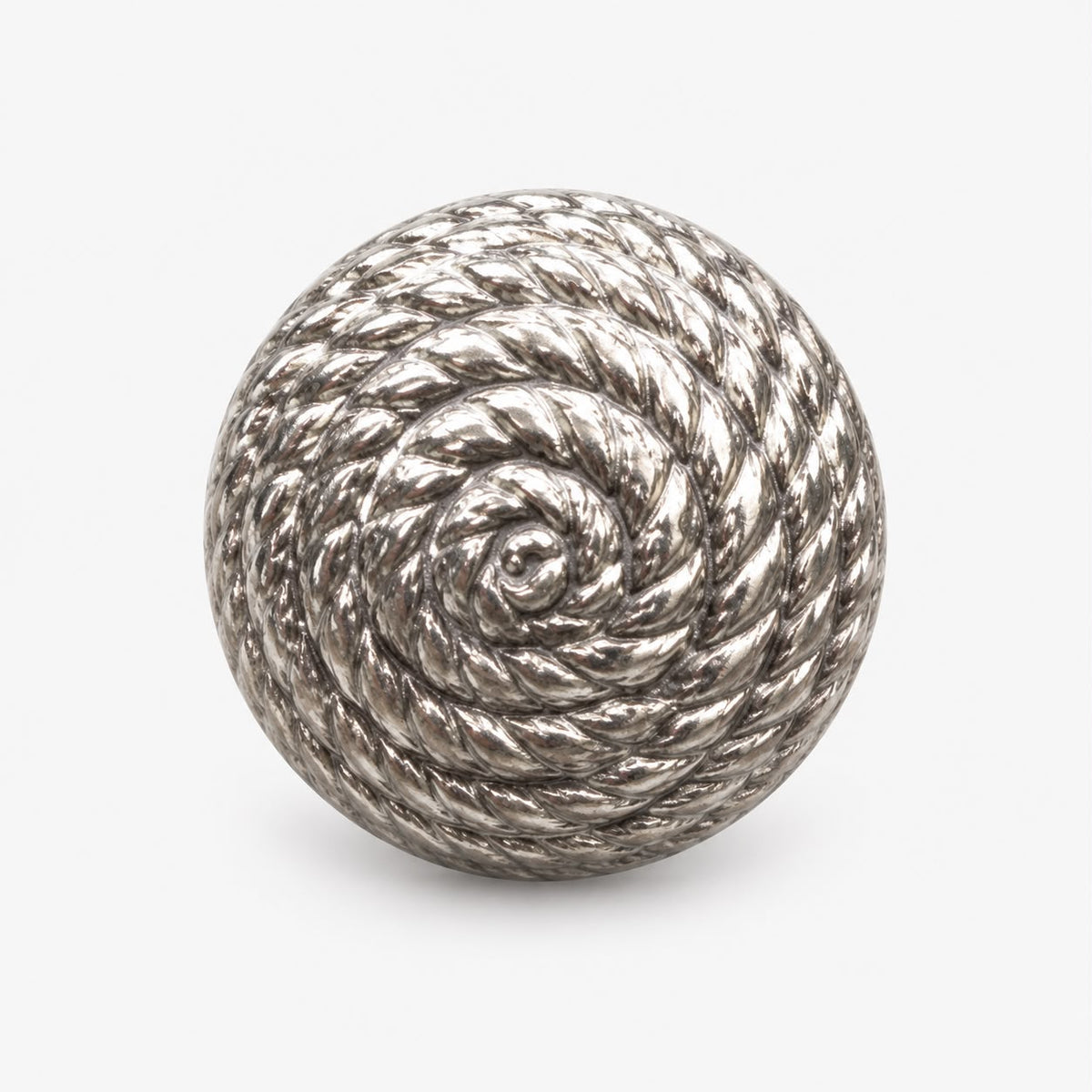 Button Swirly Silver - 12mm