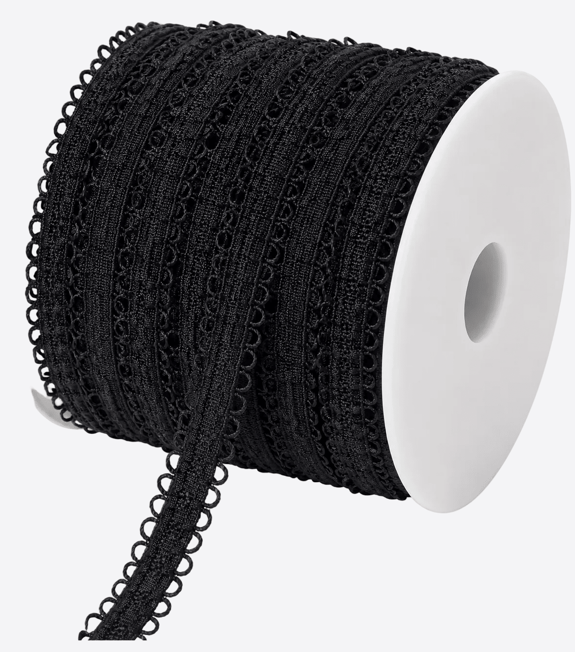 Bra Elastic 12mm Textured Loop Black - Discontinued - Ragland Fabrics