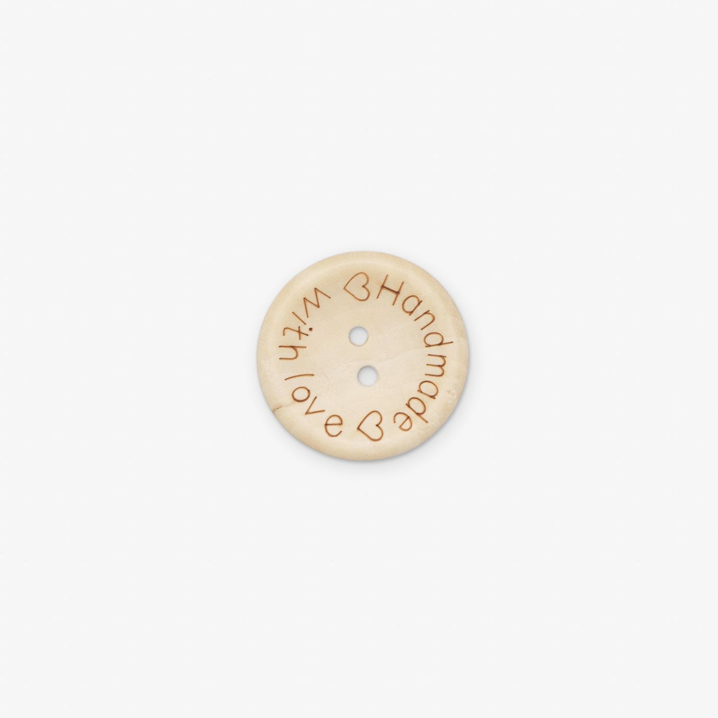 Button Hand Made with Love - Ragland Fabrics