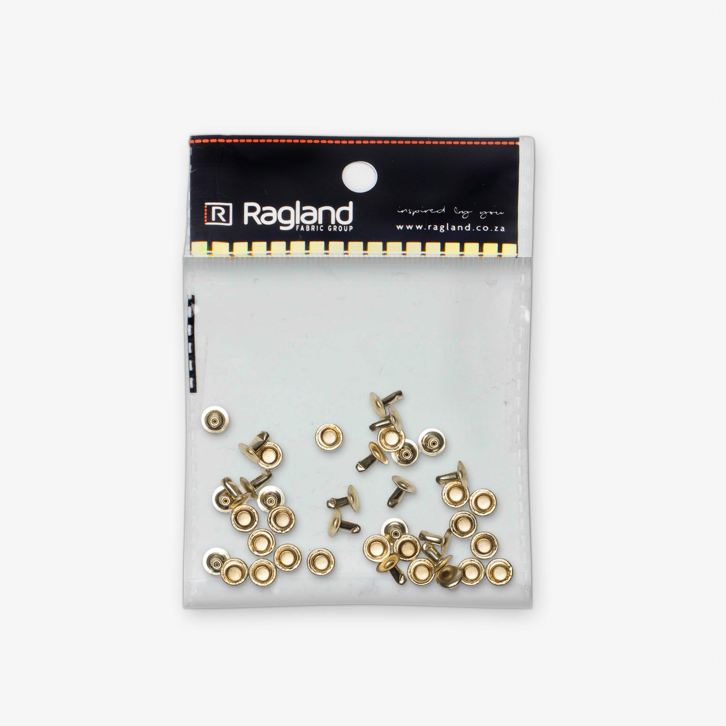 Caps & Rivets 9mm (20pcs) - Gold - Ragland Fabrics