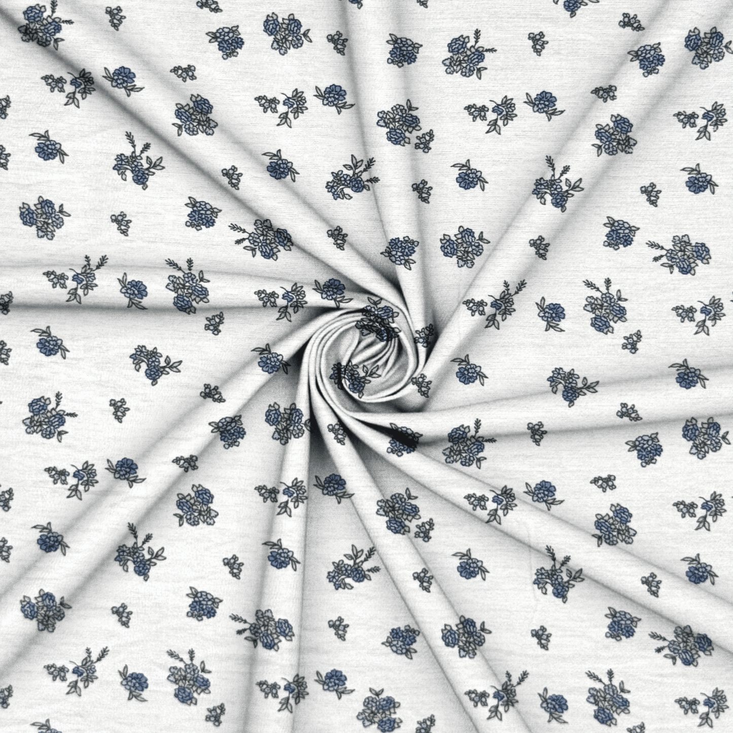 Designer Dress White Ditsy Print - Ragland Fabrics