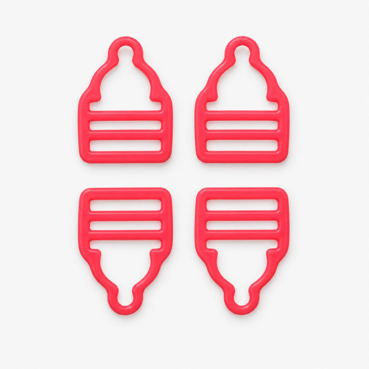 Dungaree Buckles 25mm Coral Plastic