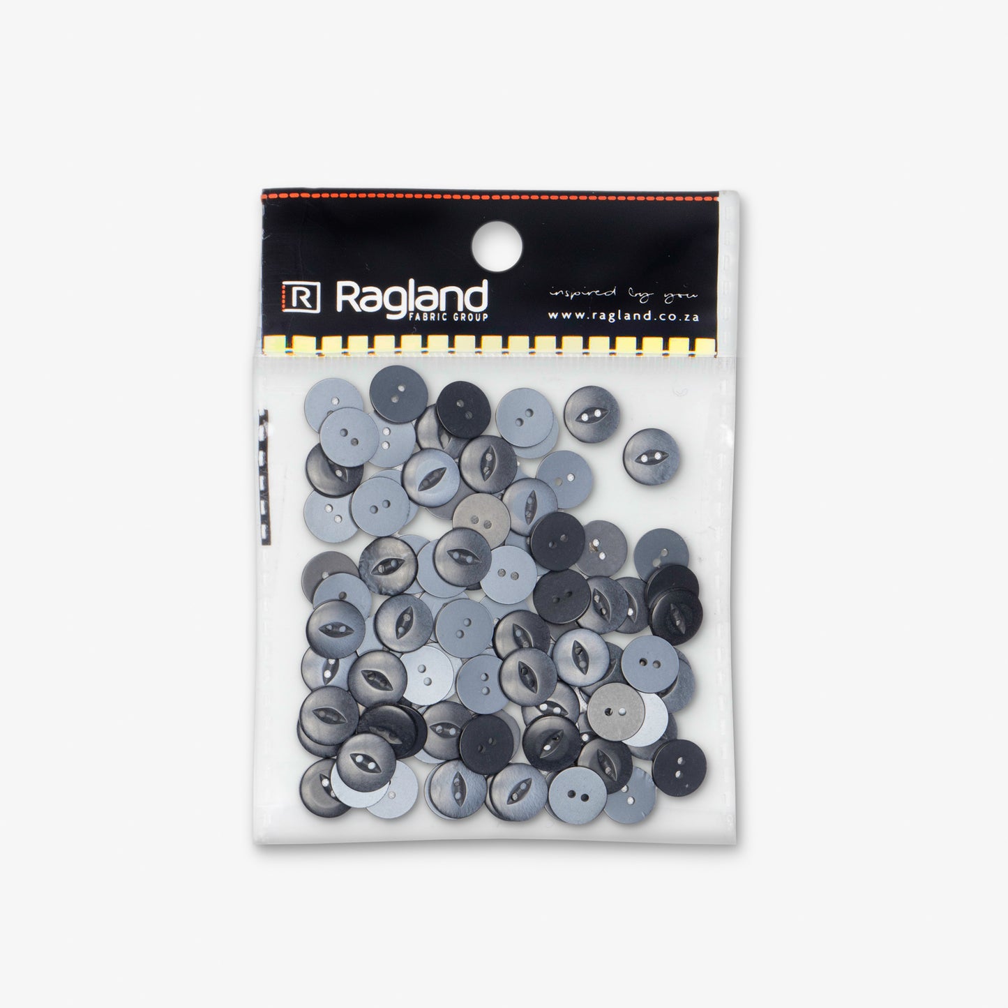 Buttons Fish Eye Grey - 16.5mm - Ragland Fabrics