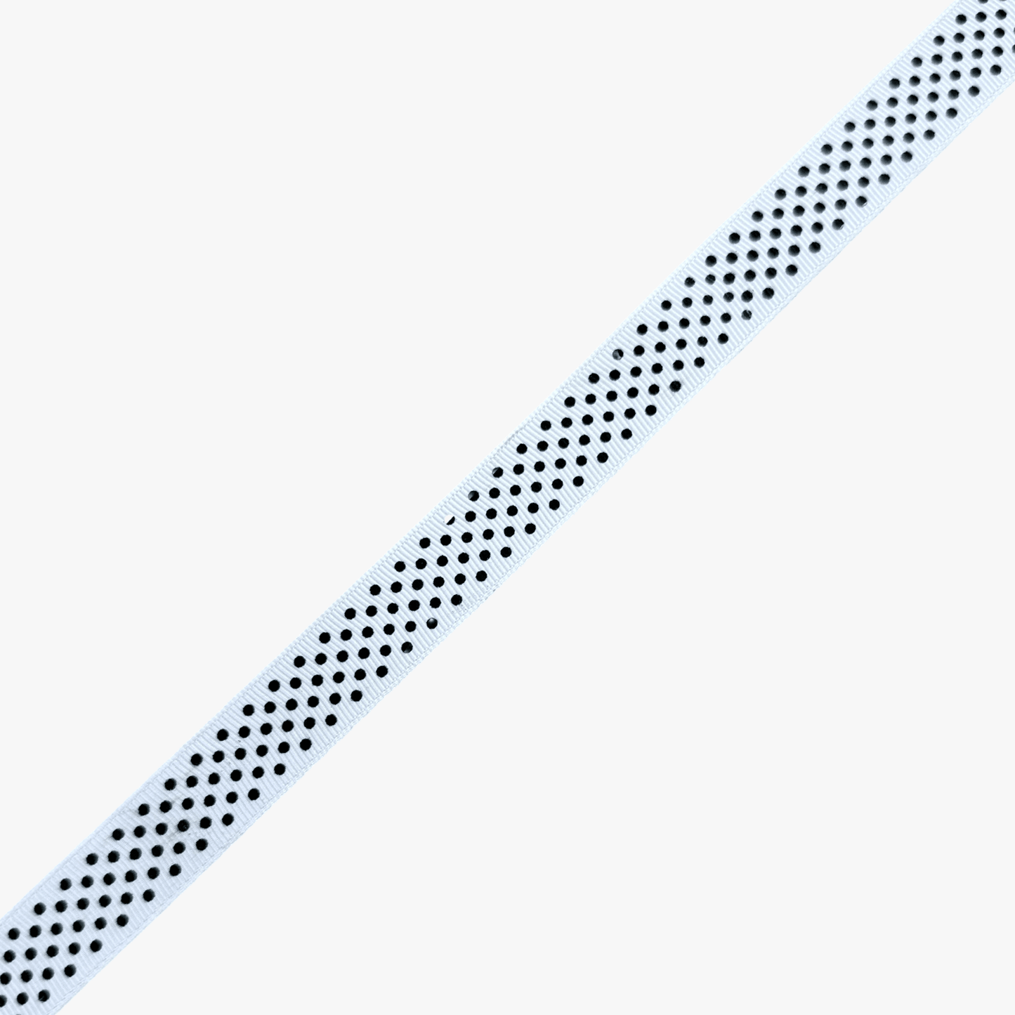 Gross Grain Tape White Black Dot 20mm - Ragland Fabrics