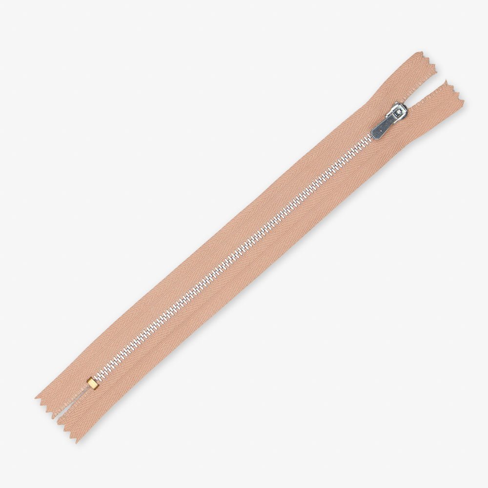 Metal Trouser Zips Sepia - 20cm - Ragland Fabrics