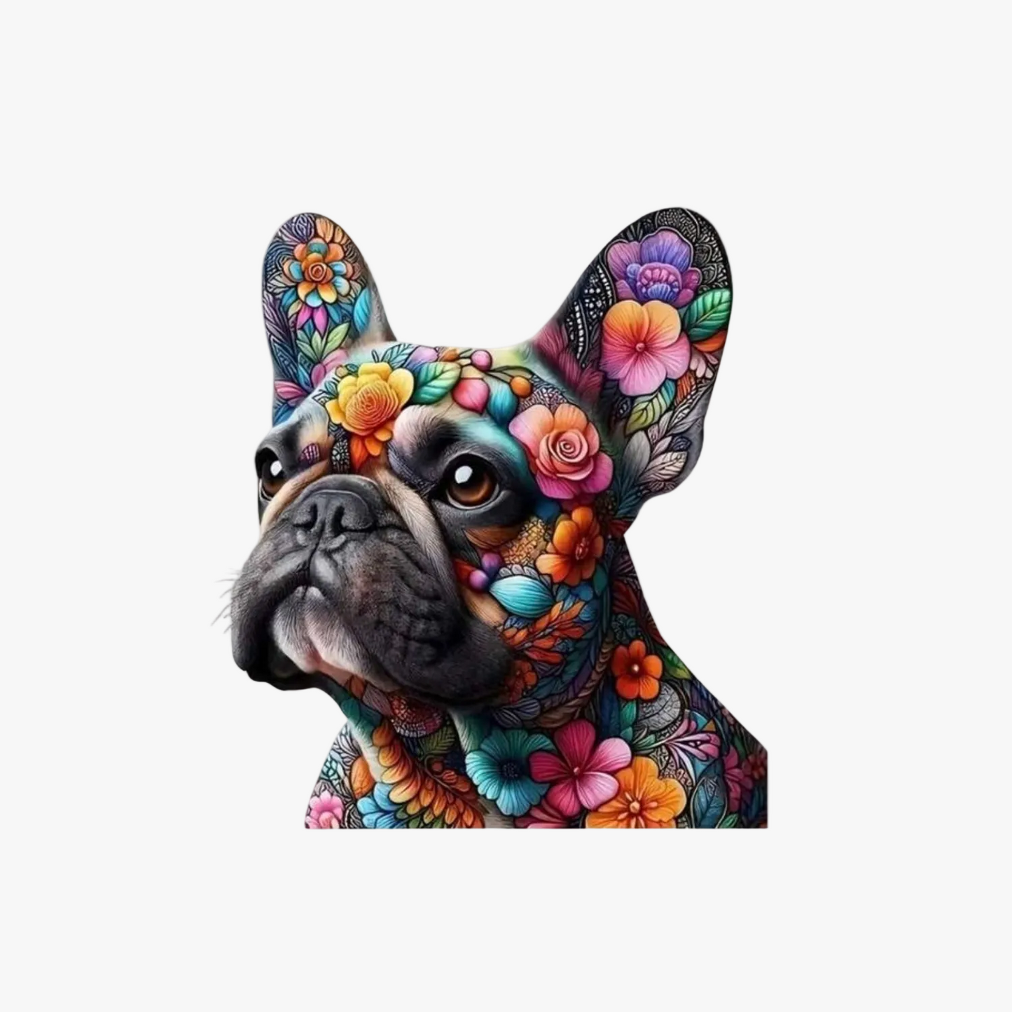Motif Iron On Badge - Frenchie Puppy Love - Ragland Fabrics