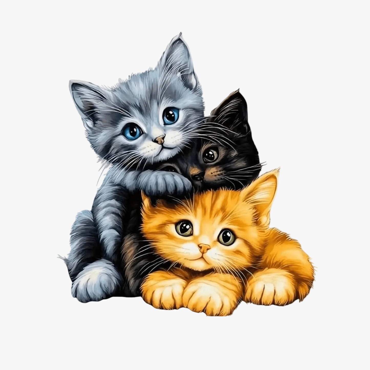 Motif Iron On Badge - Kitties - Ragland Fabrics