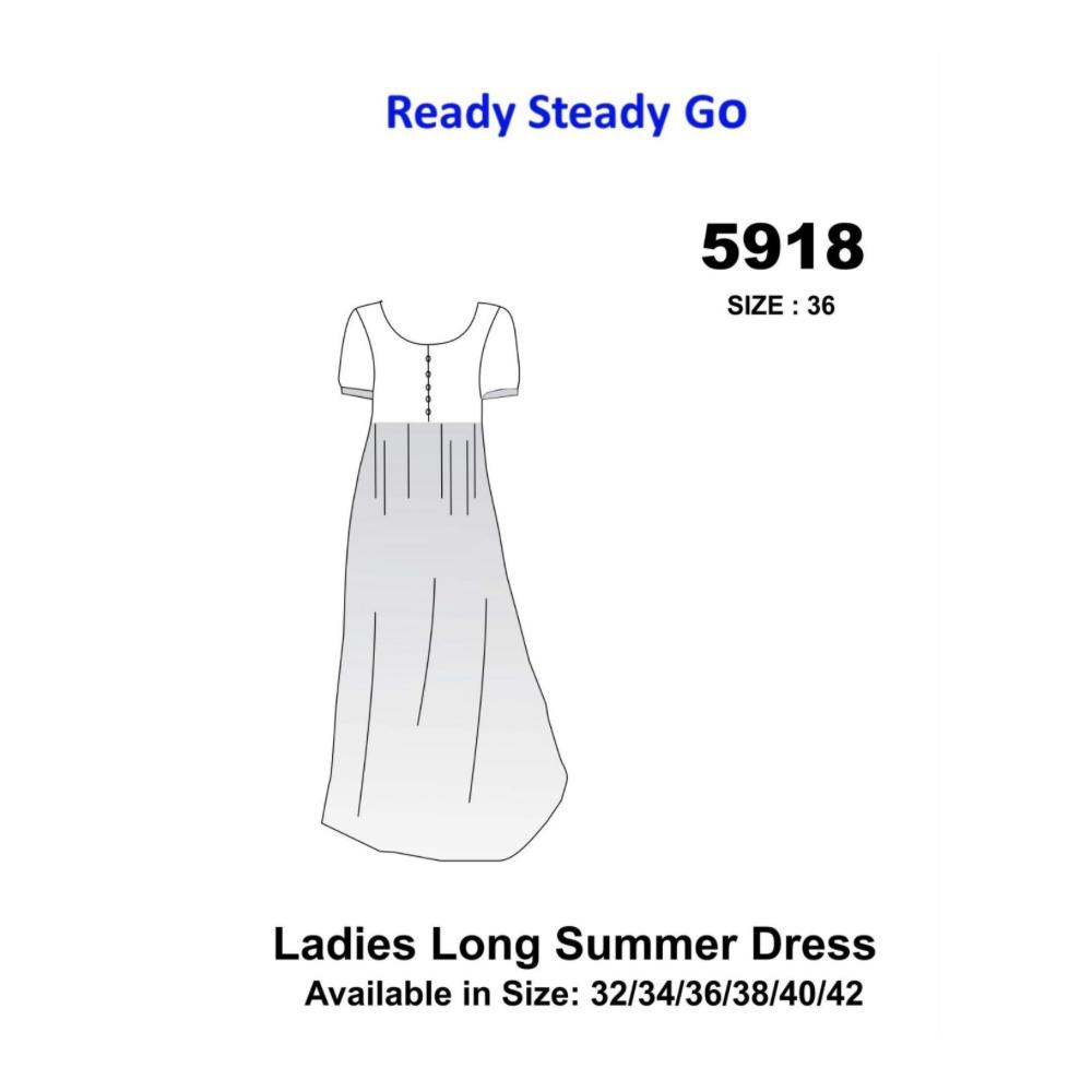 Pattern | Ladies Long Summer Dress 5918 - Ragland Fabrics