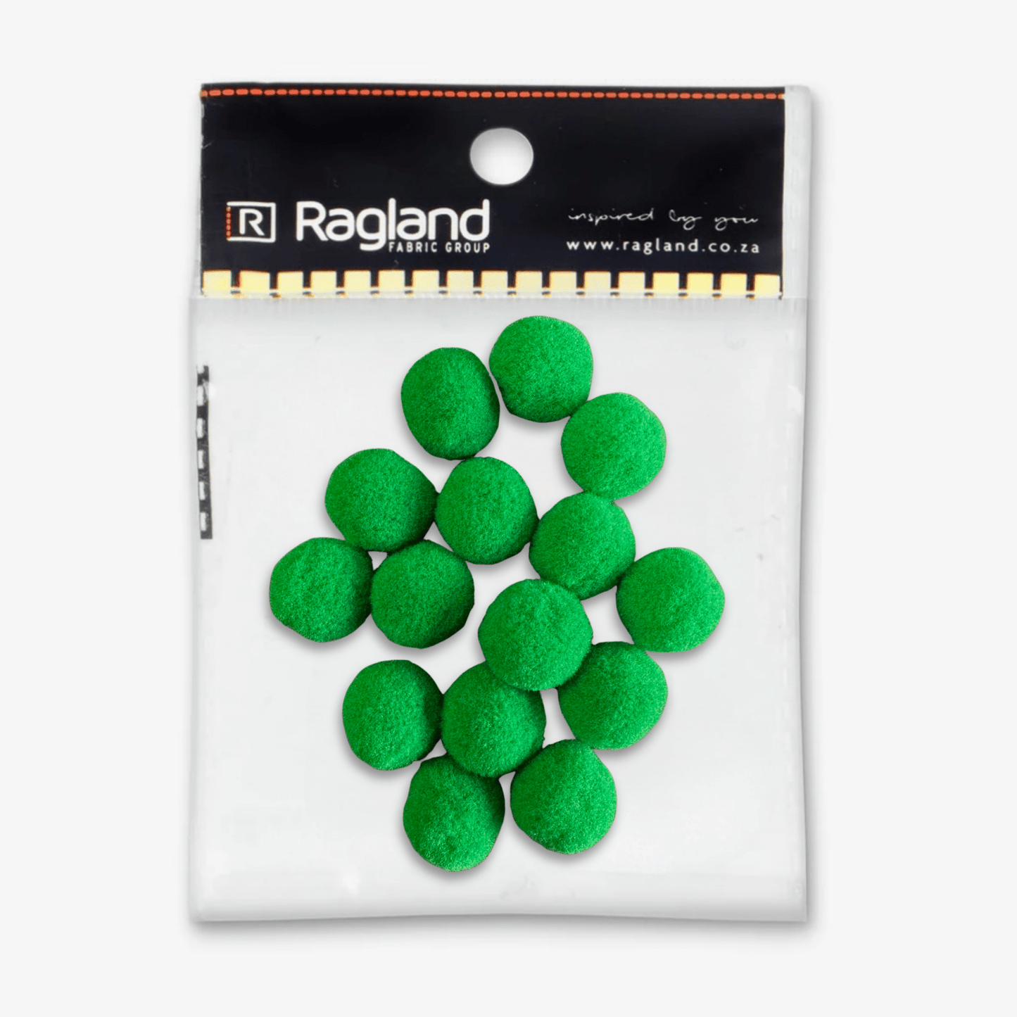 Pom Poms - Green 20mm | 15pcs - Ragland Fabrics