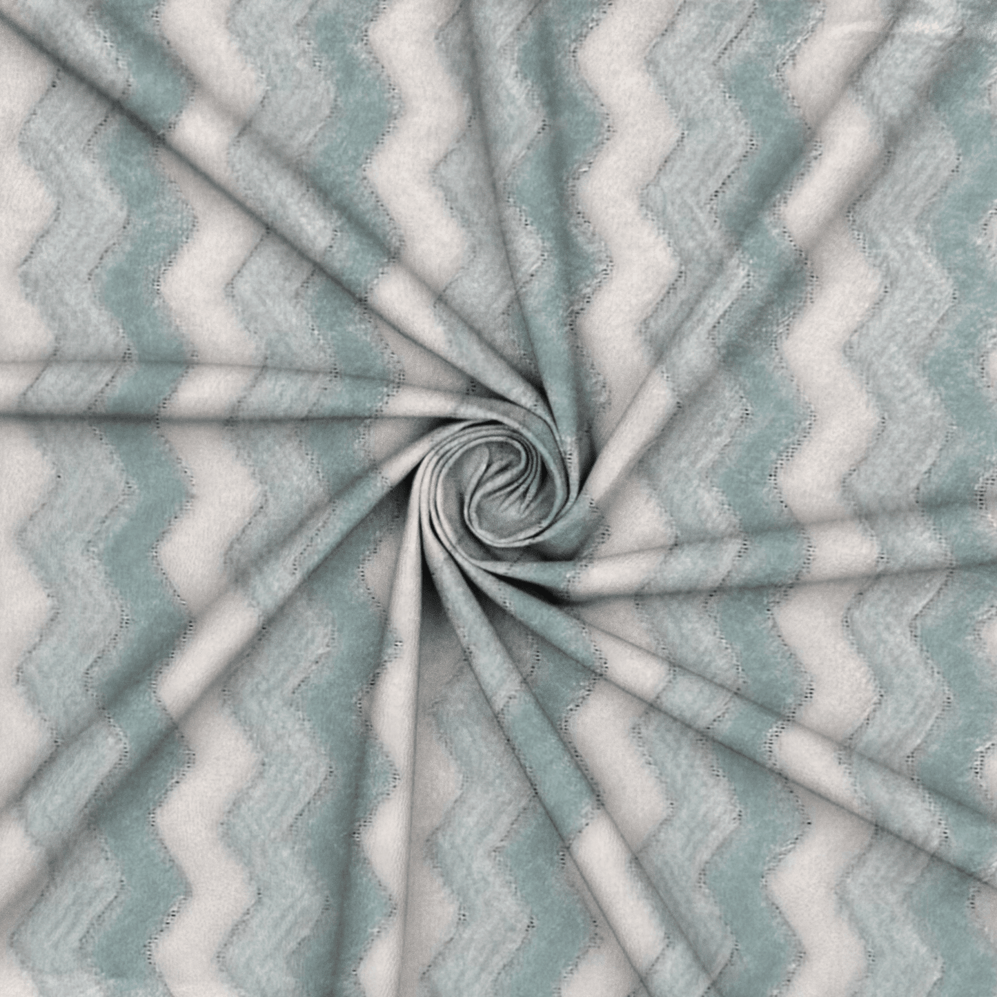 Printed Mongolian Fleece Chevron Baby Blue - Ragland Fabrics