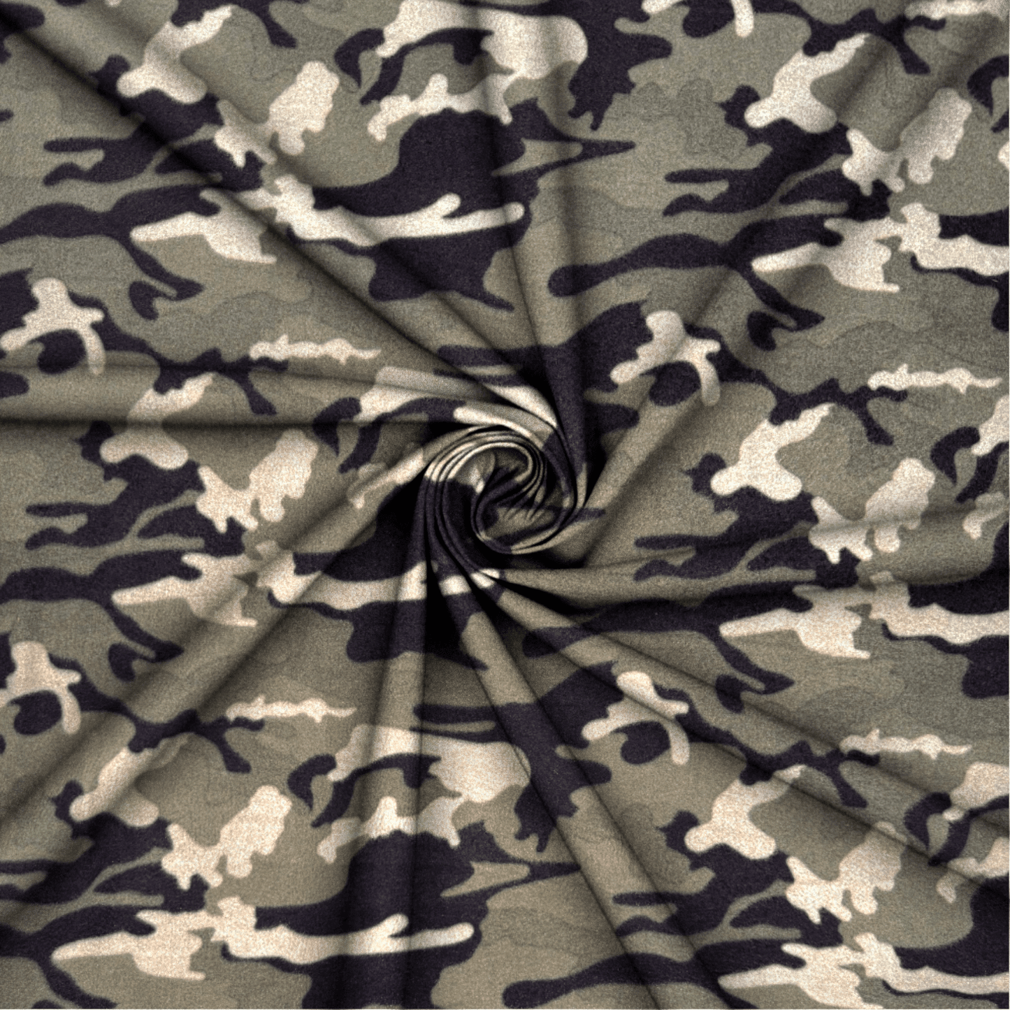 Printed Polar Fleece Camo Green & Sage - Ragland Fabrics