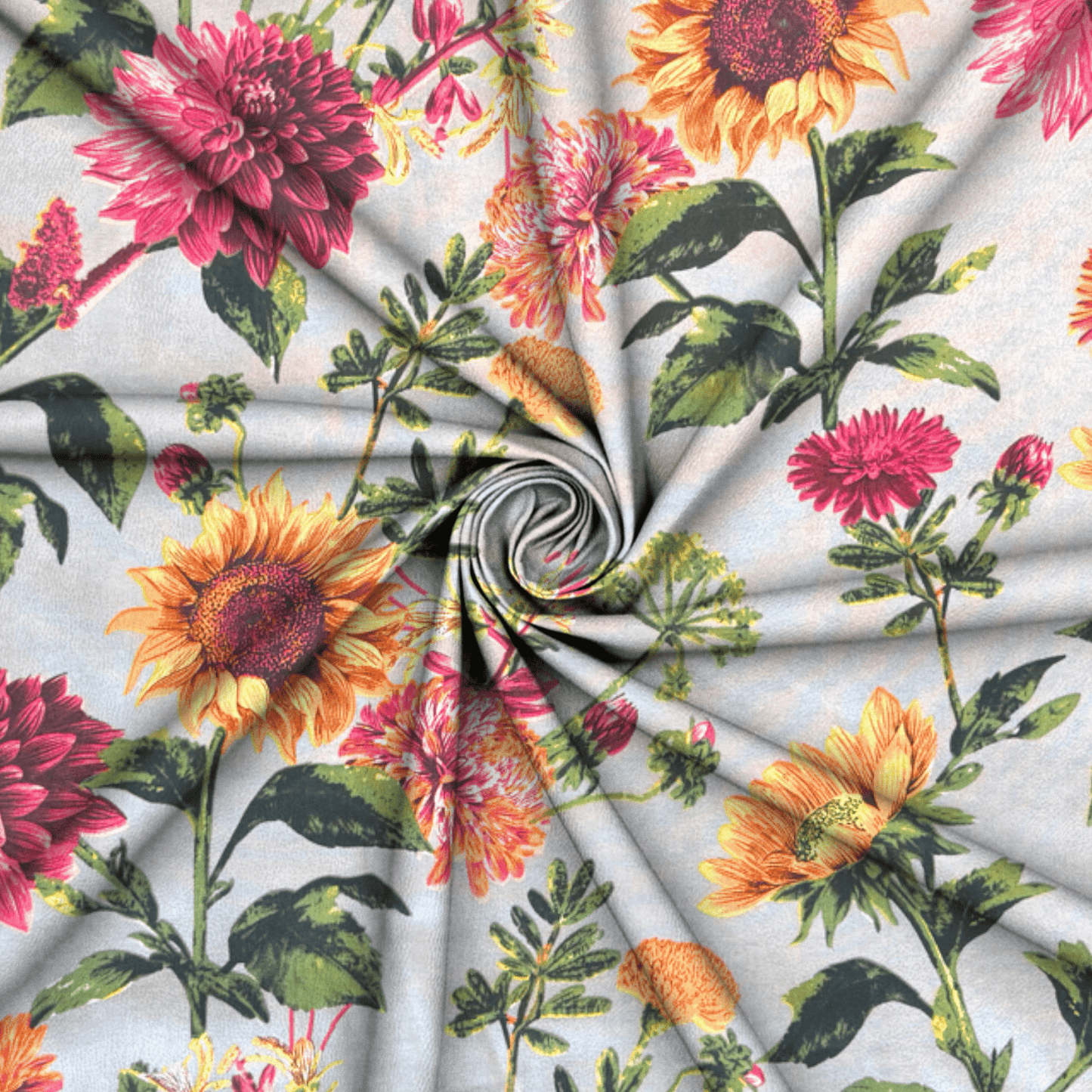 Printed Poly Cotton Hazey Dazey Grey - Ragland Fabrics