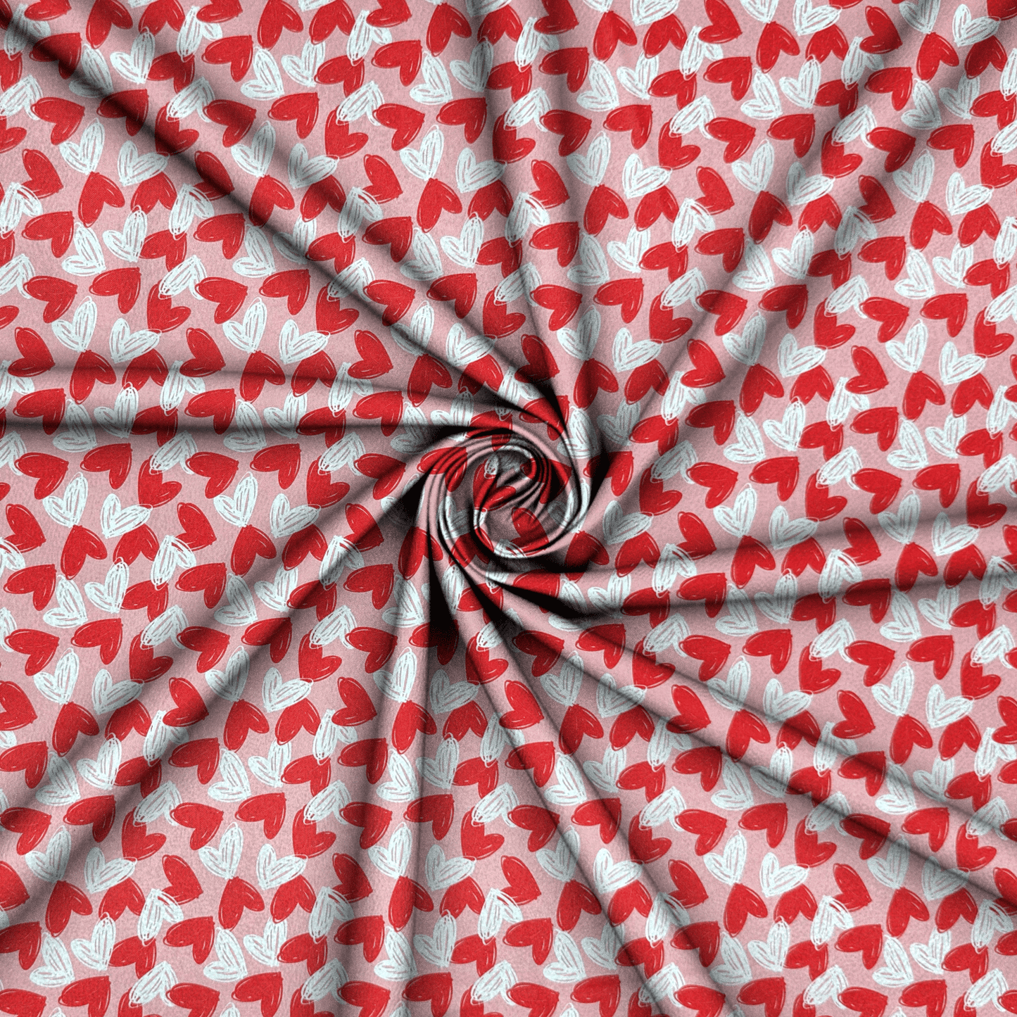 Printed Satin | With Love - Ragland Fabrics