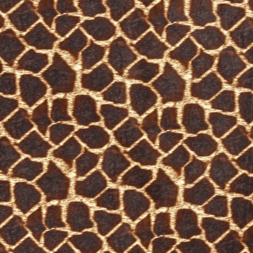 Printed Velvet Giraffe Skin - Ragland Fabrics