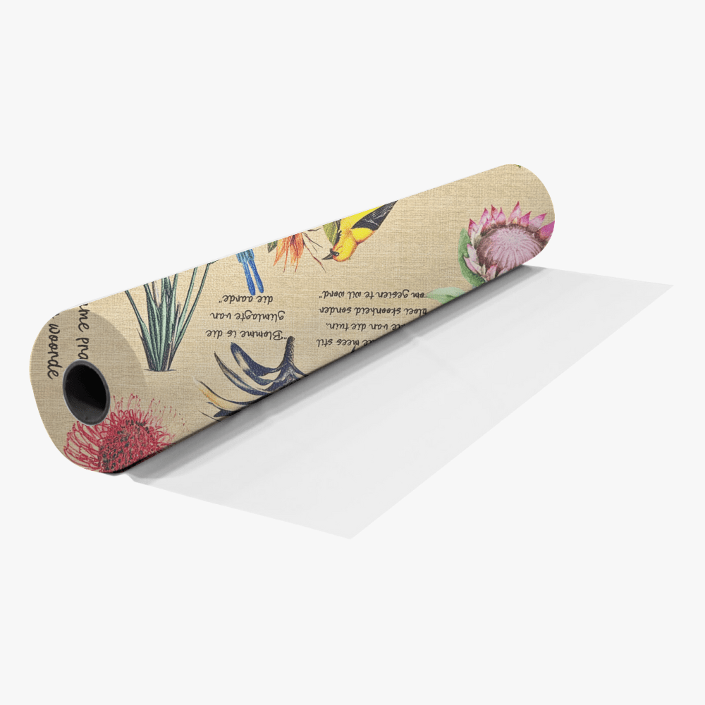 Printed Vinyl Blomme Natural - Ragland Fabrics