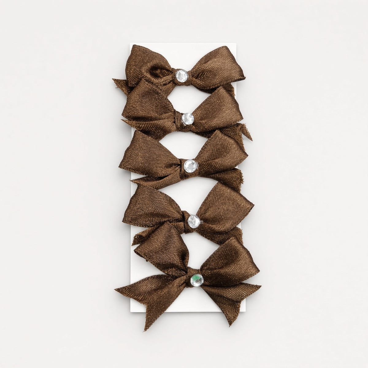Bow Embelleshment Brown (5pc) - Discontinued