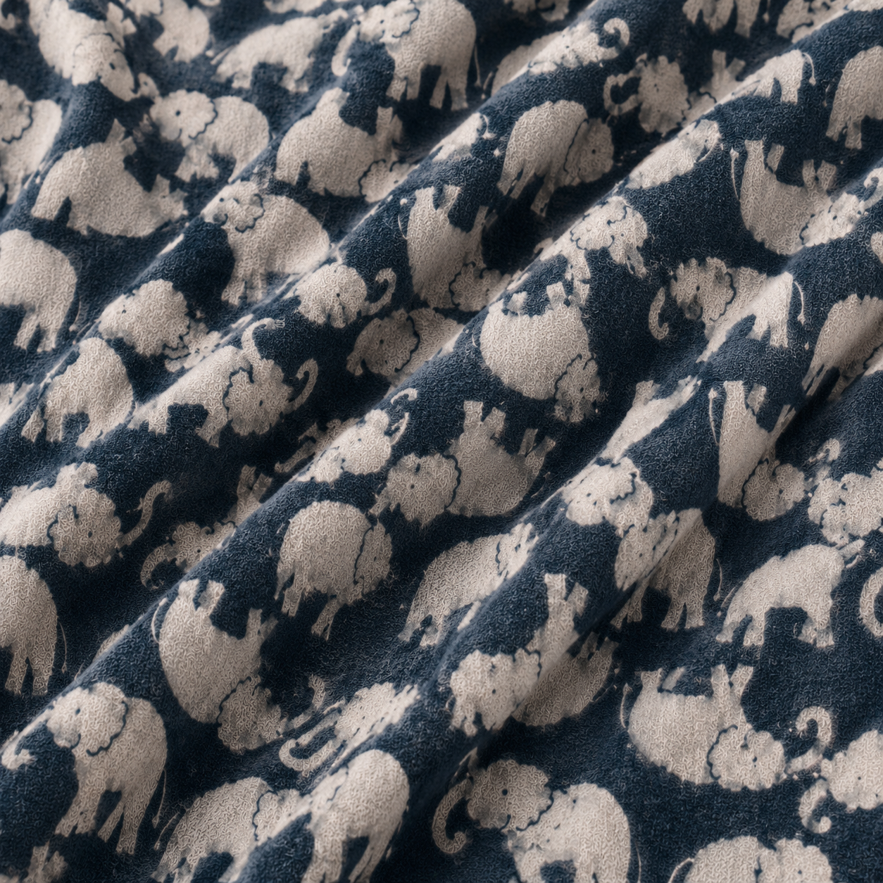 Flannel Brushed Cotton 150cm | Pattern Elephant #13