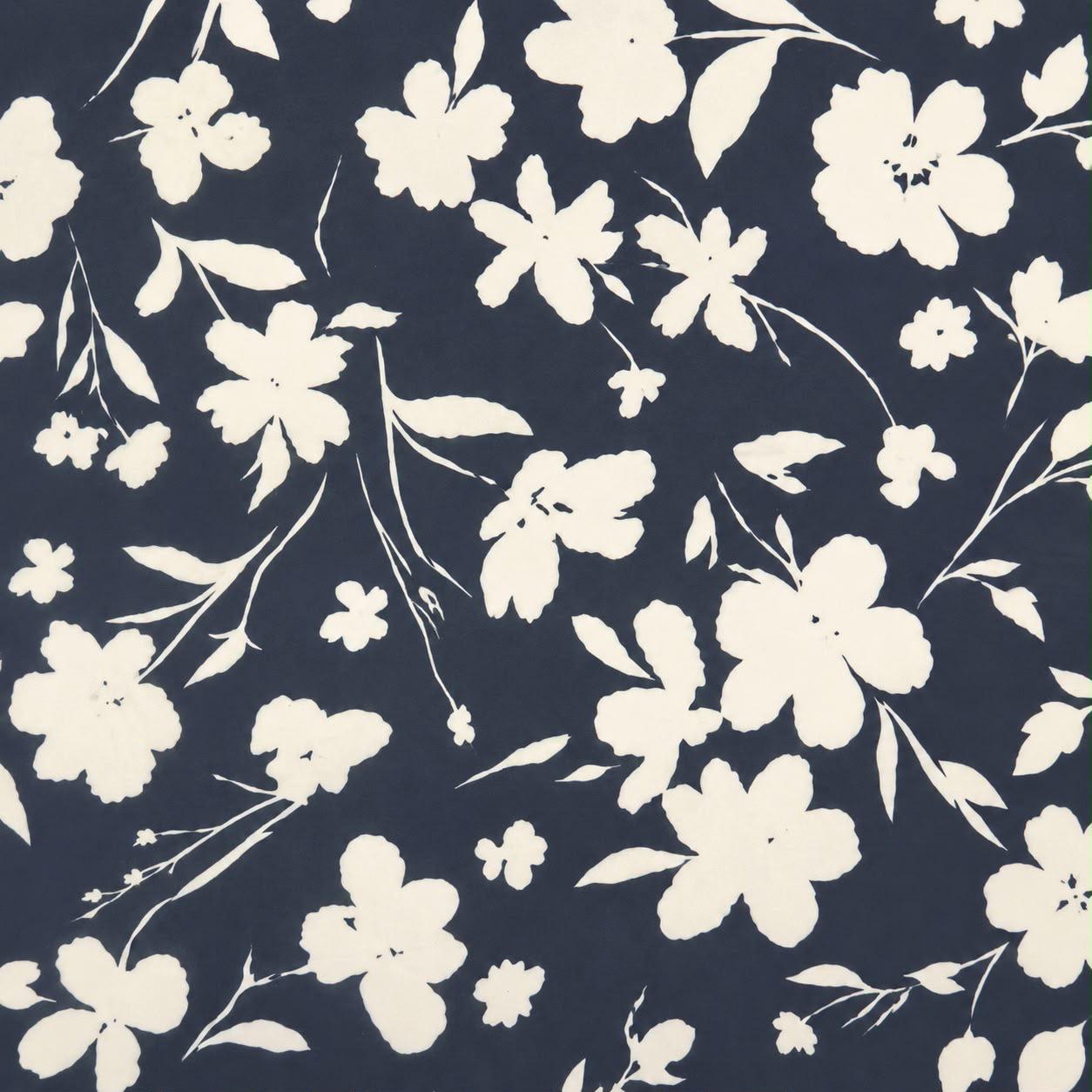 Stretch Power Mesh Navy Floral