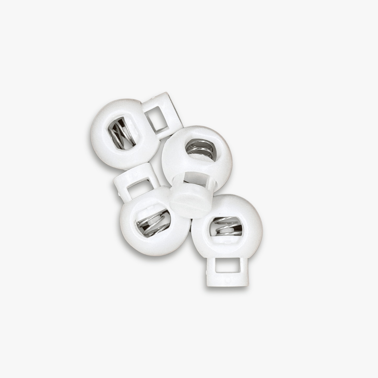 Toggles Round Single Hole White (100pcs) - Ragland Fabrics
