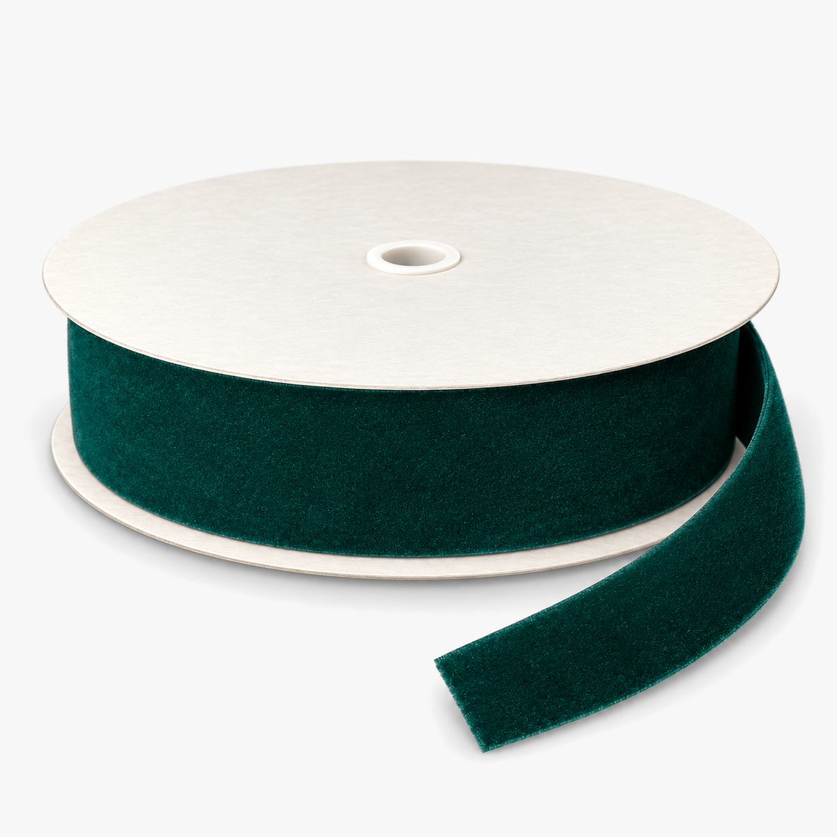 Velvet Ribbon 50mm Bottle Green - roll view