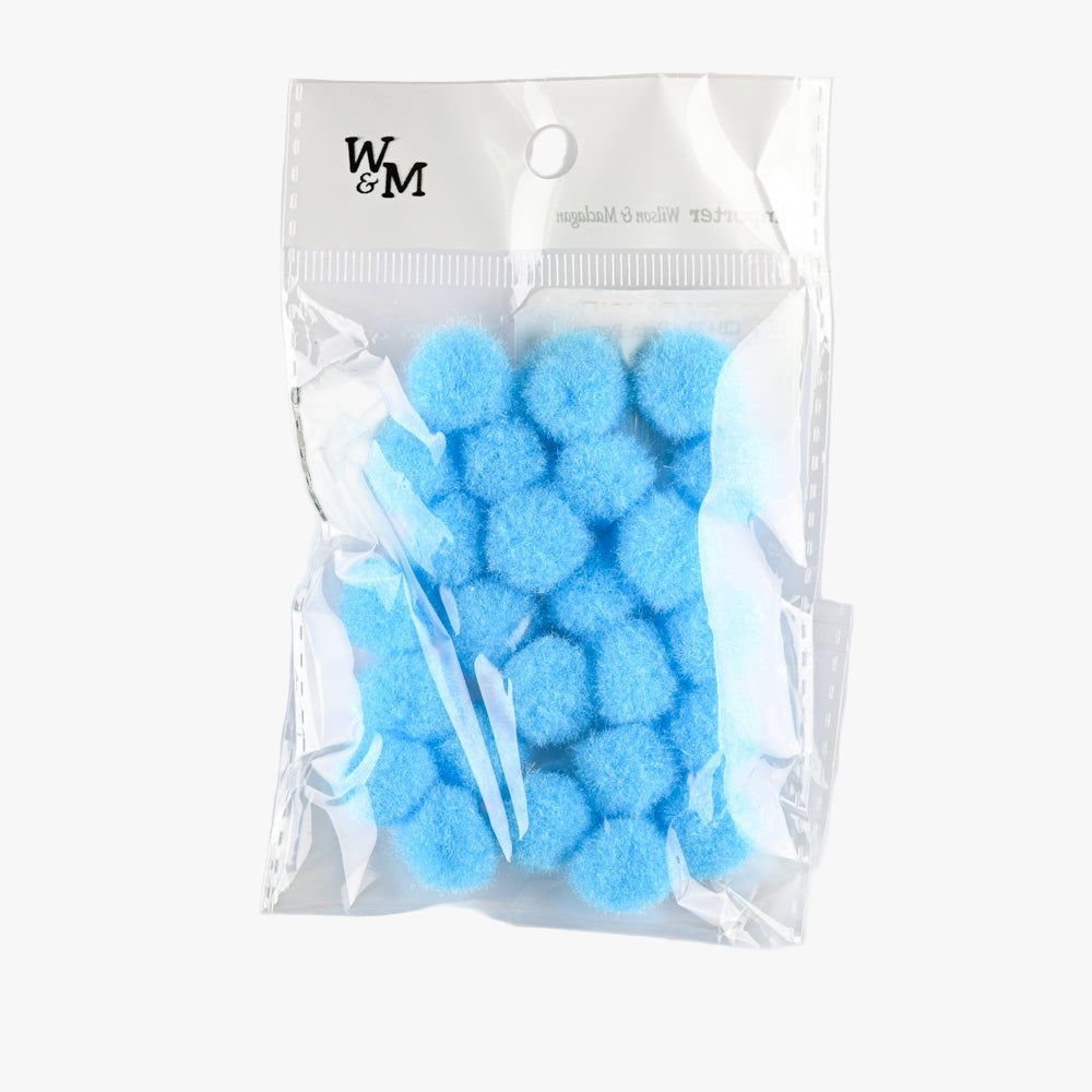 Pom Poms - Blue 15mm | 25pc TBD - Ragland Fabrics