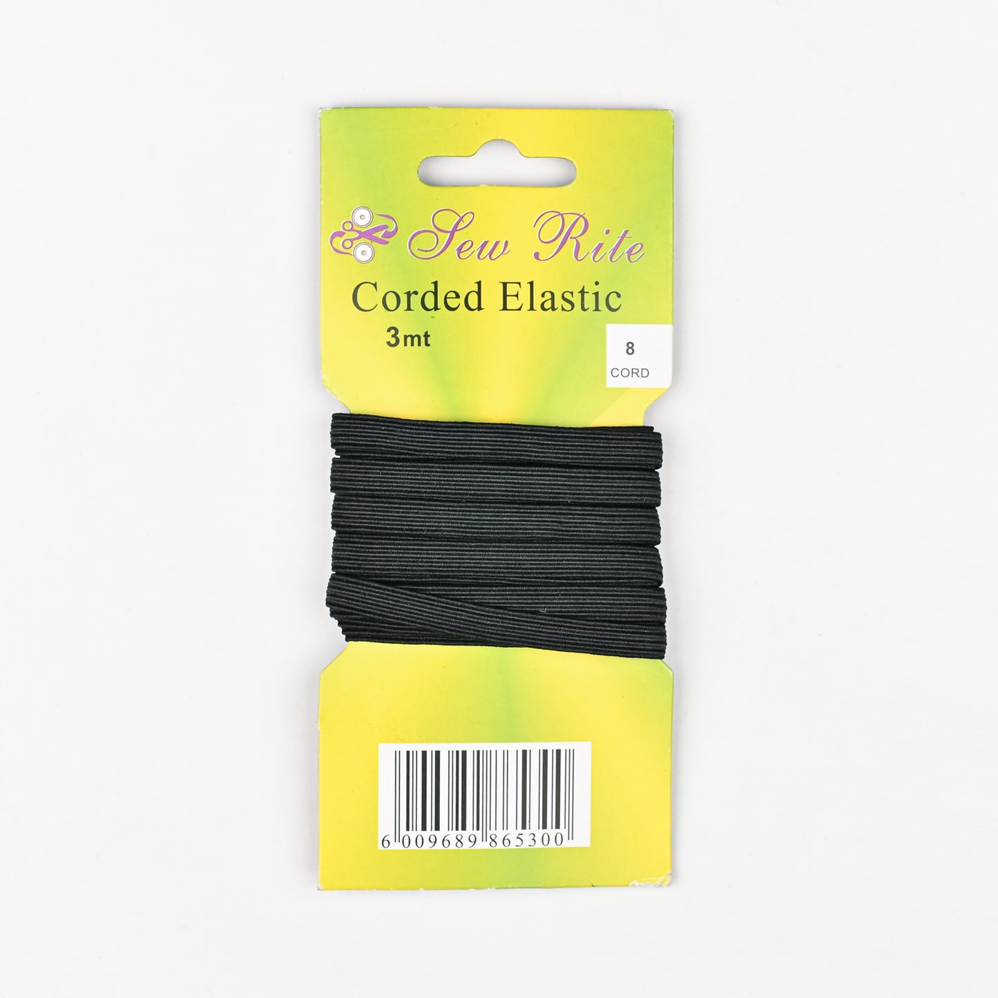 Elastic Carded - Black & White - Ragland Fabrics