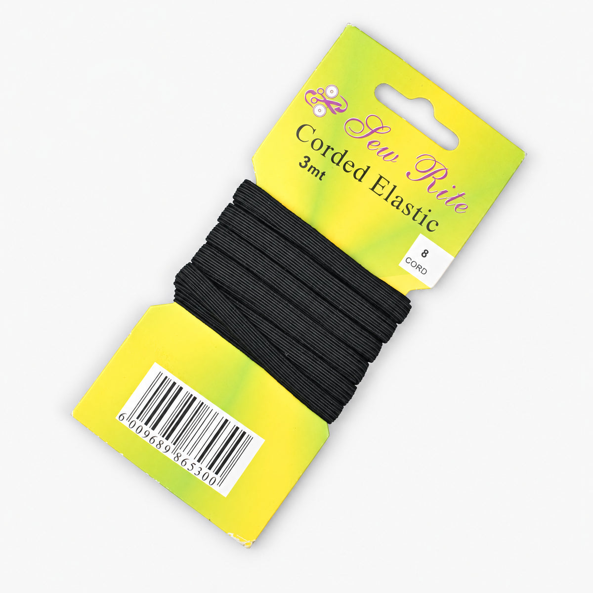 Elastic Carded - Black & White - Ragland Fabrics