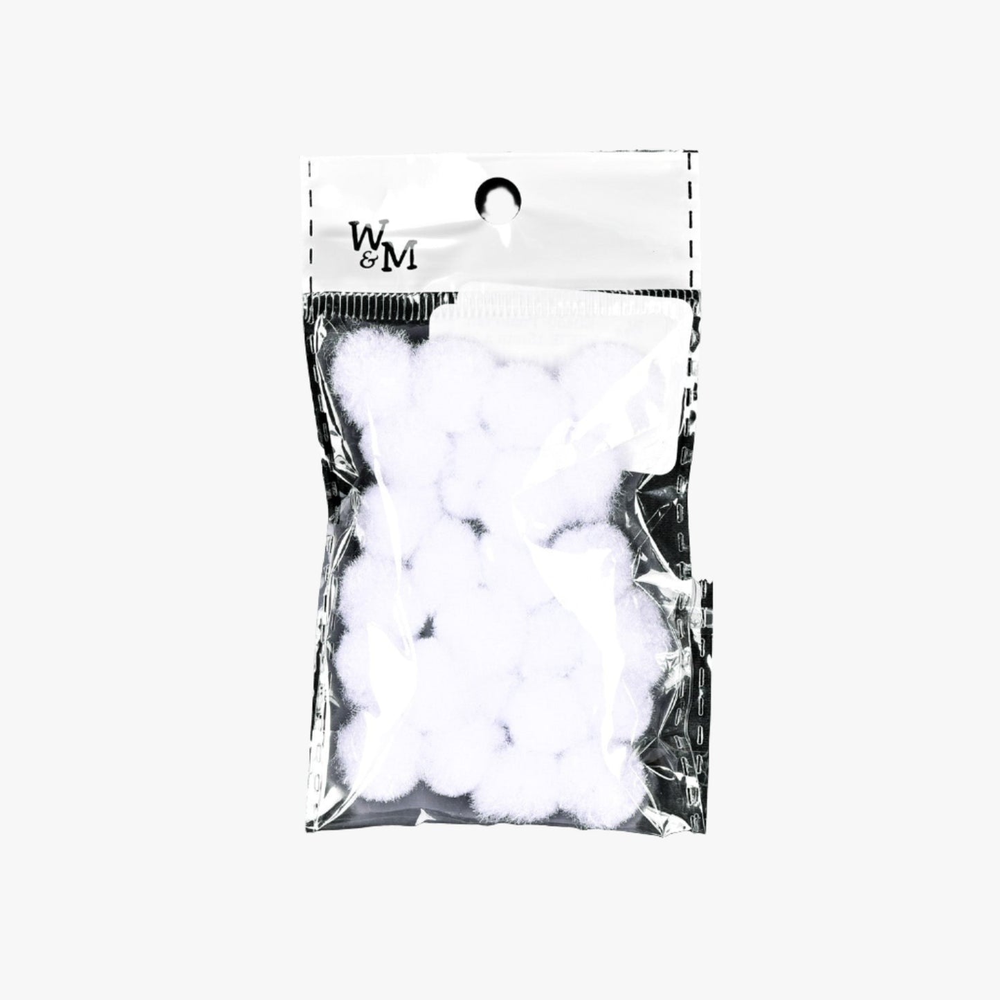 Pom Poms - White 15mm | 25pc TBD - Ragland Fabrics