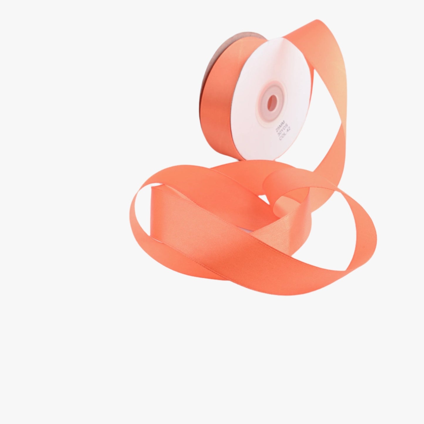 Satin Ribbon 25mm Orange 42 - Ragland Fabrics