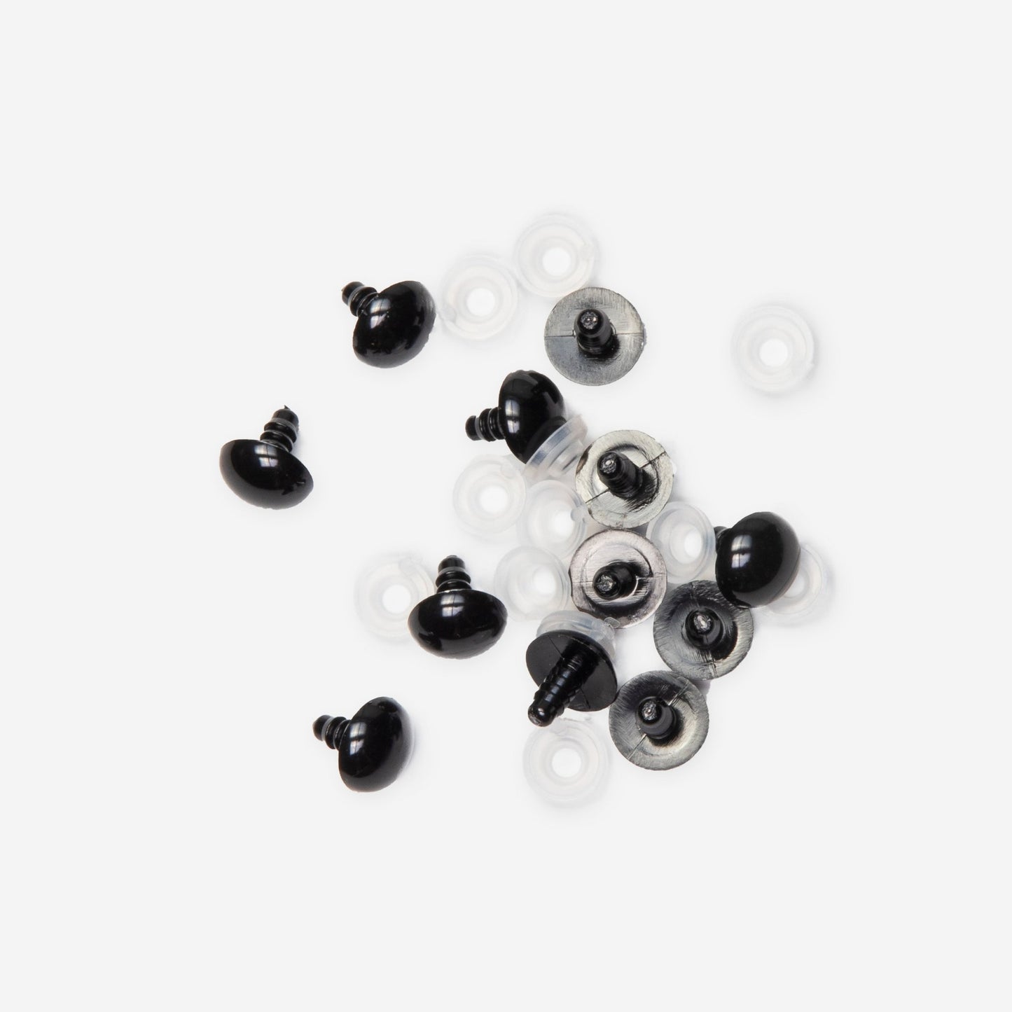 Teddy Eyes Black 14mm (6pairs) - Ragland Fabrics