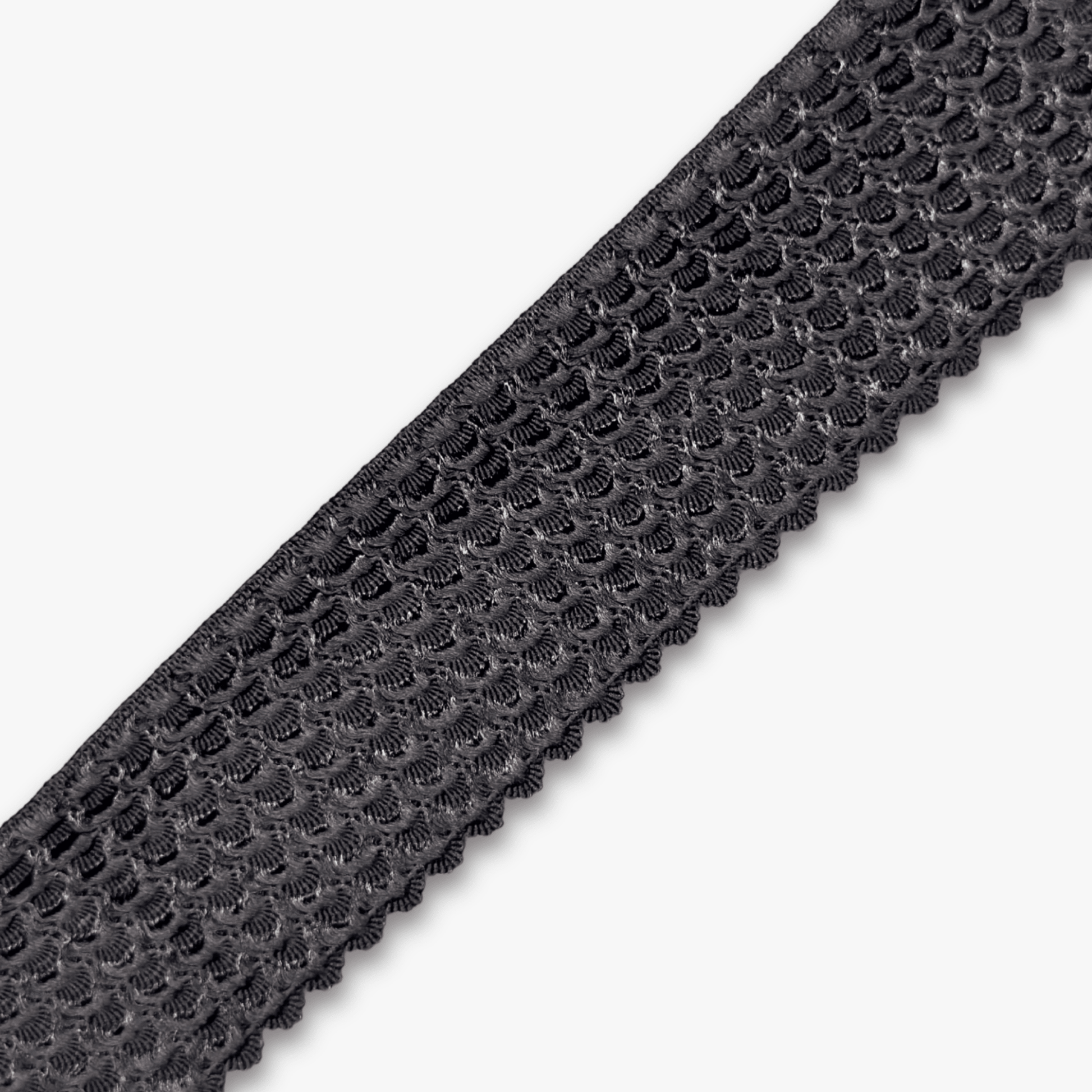 Crocodile Elastic 35mm Black - Ragland Fabrics