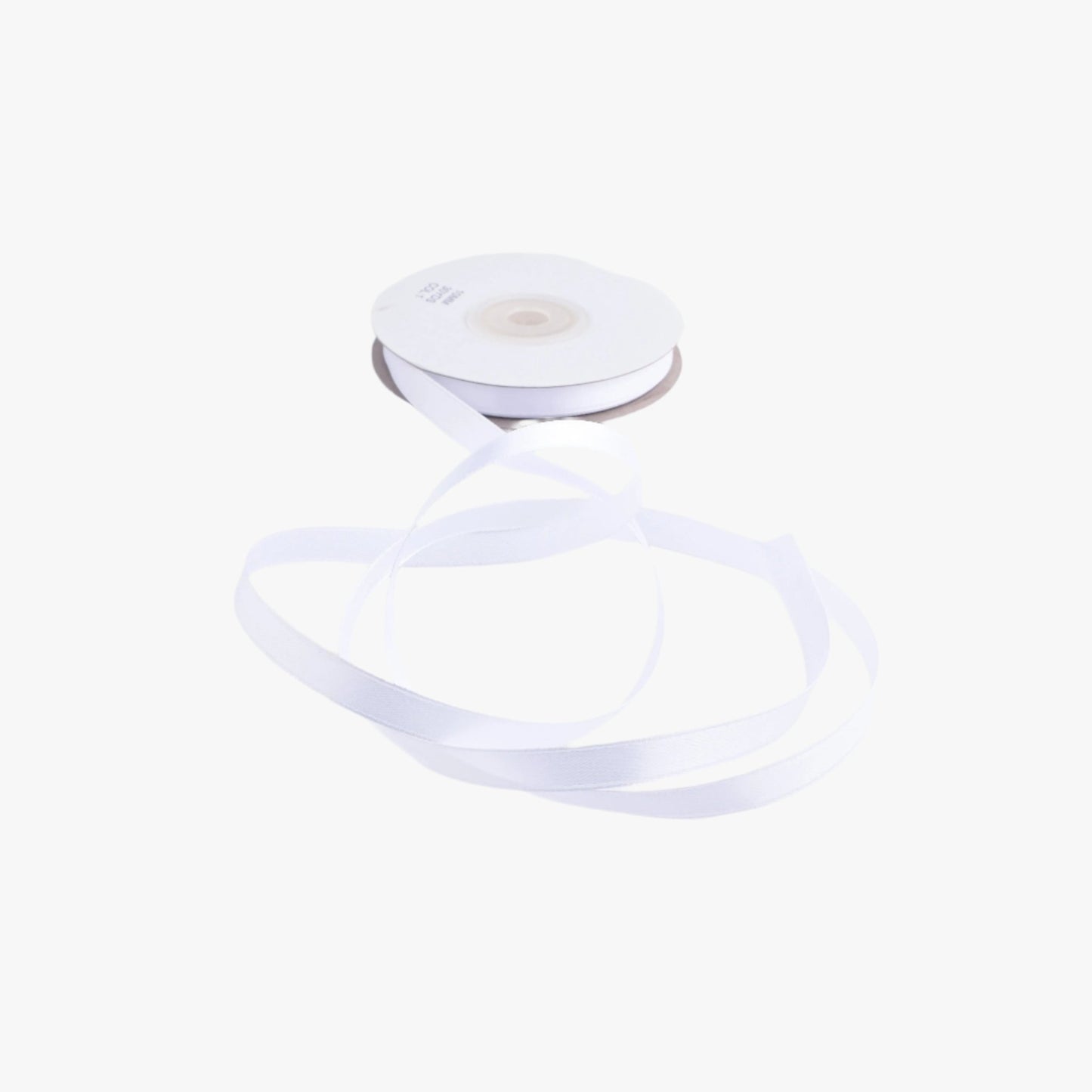 Satin Ribbon 10mm White 01 - Ragland Fabrics