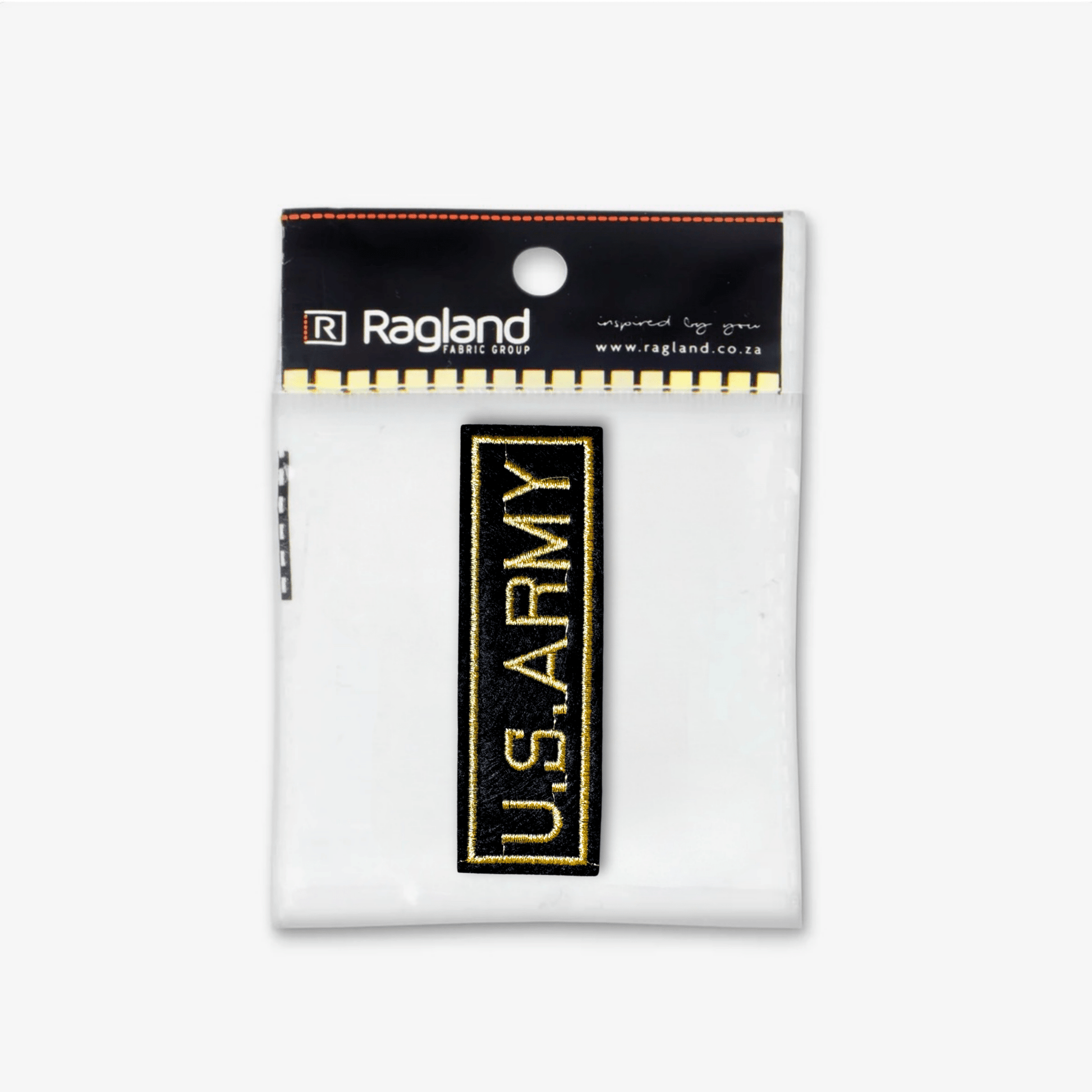 Motif Iron On Badge - U.S ARMY GOLD - Ragland Fabrics